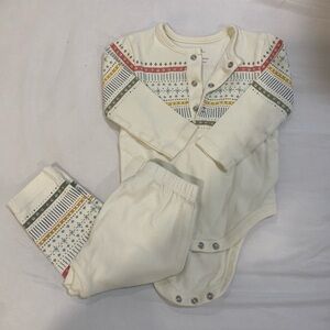 PEHR Matching Kids Cream and Multicolor Patterned Print Set